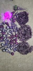 decorazioni albero di natale viola