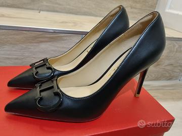 Decollete nere in pelle nuove 38