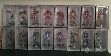 Lotto 16 statuine Iron Man Marvel Eaglemoss