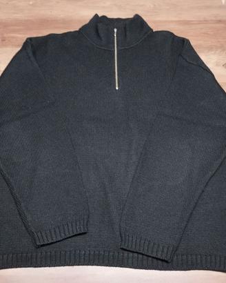 Magione nero a mezza zip