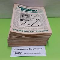LA SETTIMANA ENIGMISTICA, anno 2000, parzialmente