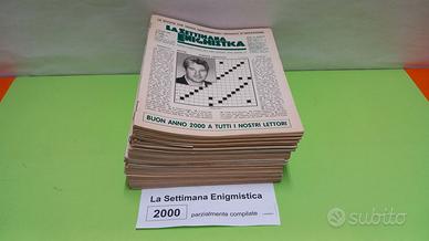LA SETTIMANA ENIGMISTICA, anno 2000, parzialmente
