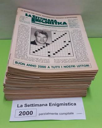 LA SETTIMANA ENIGMISTICA, anno 2000, parzialmente
