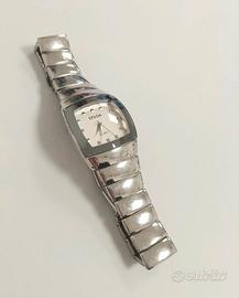 Spada orologio Tank Rettangolare Argentato
