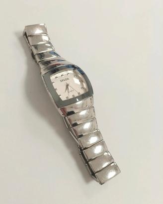 Spada orologio Tank Rettangolare Argentato