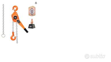 VEVOR Paranco a Catena Manuale a Leva, Capacità 30