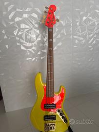 Fender Jazz MonoNeon Jazz Bass V Neon Yellow