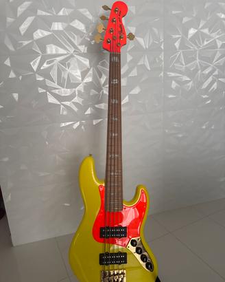 Fender Jazz MonoNeon Jazz Bass V Neon Yellow