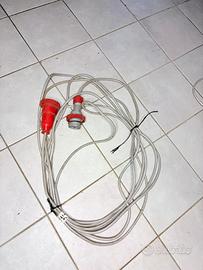 Prolunga trifase 380V + prese industriali 15 metri