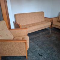 Set Salotto Vintage: Divano Letto + 2 Poltrone