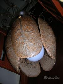 Lampadario vintage con vetro di Murano