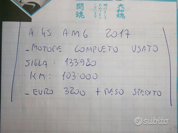 Motore mercedes classe a 45 amg tipo 133980