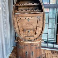 Mobile Bar a Botte in Legno Massiccio