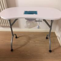 Tavolo manicure pieghevole con aspiratore
