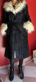 Cappotto vintage Yves Calin Paris con ecopelliccia