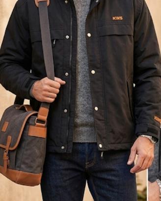 Giacca a vento nera Clique uomo Tg XXL Nuovo 