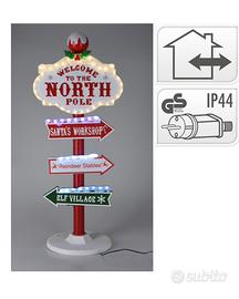 Cartello natale da esterno ed interno con luci led