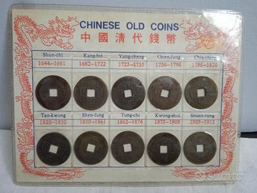 Set antiche monete Cinesi dinastia Qing 
