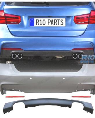 PARAURTI POSTERIORE BMW F30 LOOK M PDC DOPPIO SCAR