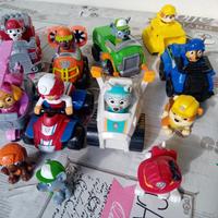 PAW PATROL 8 veicoli+ 4 personaggi,totale 16 euro 