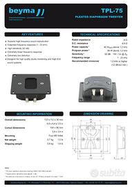 TWEETER BEYMA TPL-75