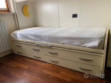 Letti Singoli 90x200 con Cassetti e Scorrevoli