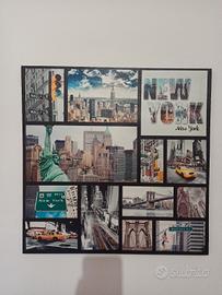 Quadri su tela collage "New York City"