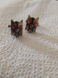 gemelli in ottone argentato 