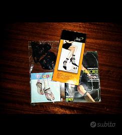 CALZE A RETE NERA ***SET NUOVO 3 PEZZI***