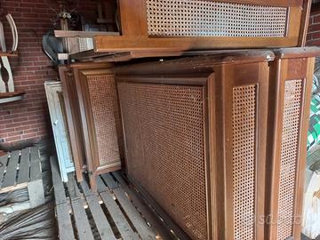 copritermo legno massello e paglia di Vienna nat 