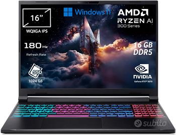 Acer Nitro V16 Ryzen 7,RTX 5070,1TB M2SSD,16GB RAM