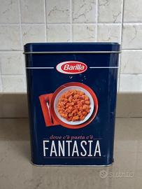 scatola latta Barilla 