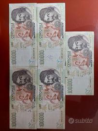 Rare Banconote da 100 mila lire