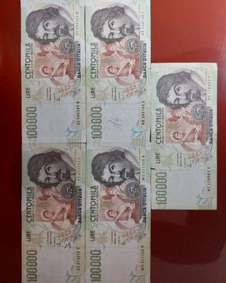 Rare Banconote da 100 mila lire
