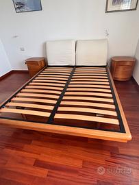 Letto matrimoniale con comodini -materasso regal
