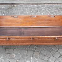 Antica culla intarsiata
