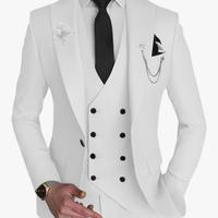 elegante completo uomo bianco Tagli L