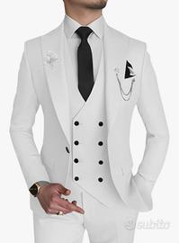 elegante completo uomo bianco Tagli L