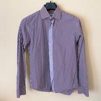 Brian Dales Camicia Righe Viola Bianco - 42