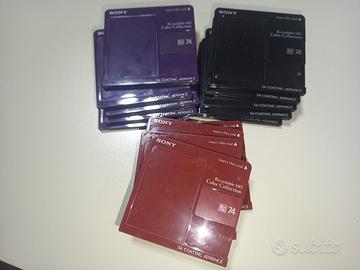 Lotto supporti minidisc Sony Color Collection 74
