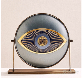 Nazar Obje Turco in vetro e metallo-doppia faccia