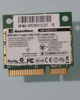 Scheda WIFI+bluetooth