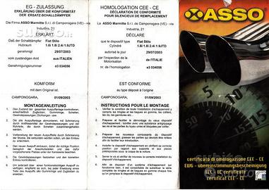 Terminale inox Asso per FIAT Stilo 1.6