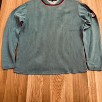 Maglione Tommy Hilfigher a costine azzurro