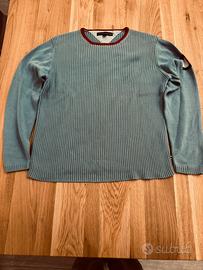 Maglione Tommy Hilfigher a costine azzurro