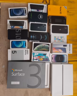 Lotto scatole iPhone Apple Samsung e Varie