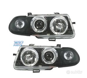 FARI PER OPEL ASTRA F 94-98 ANGEL EYES FONDO NERO 