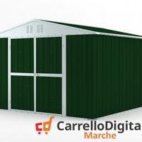 Box struttura lamiera Acciaio 327x307 verde scuro