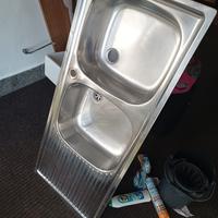 Lavello acciaio inox doppia vasca con gocciolatoio