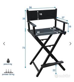 Sedia truccatore professionale